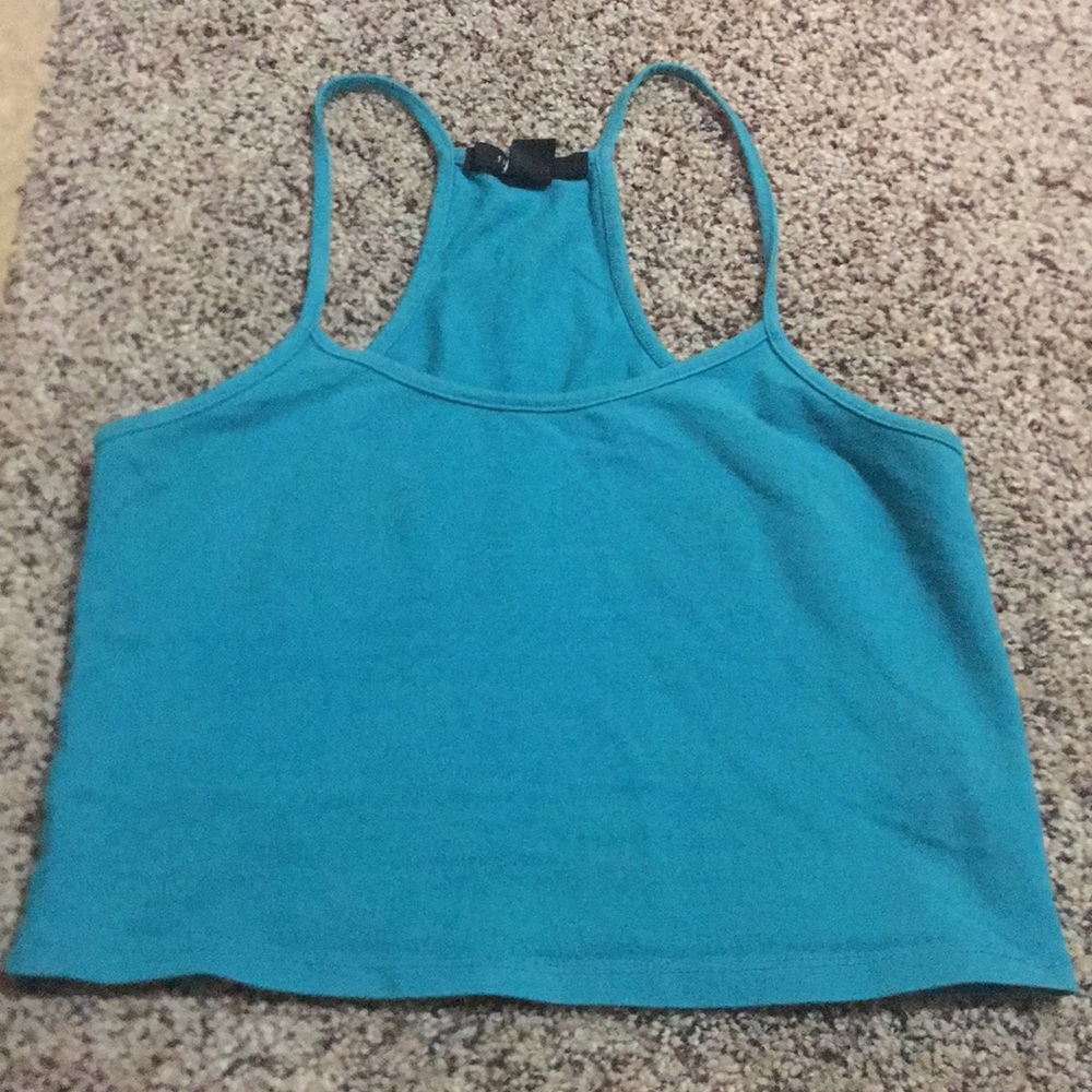 Teal crop top